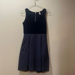 Black & Gray Pinstripe Dress with Pockets!!